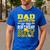 Dad Of The Birthday Boy Construction Truck Men's Casual T-Shirt Royal Blue