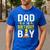Dad Of The Birthday Boy Construction Worker Bday Men's Casual T-Shirt Royal Blue