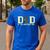 Dad Of The Birthday Boy Deer Hunter Camouflage Flag Men's Casual T-Shirt Royal Blue