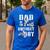 Dad Of The Birthday Boy Dirt Bike Men's Casual T-Shirt Royal Blue