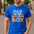 Dad Of The Birthday Boy Dog Lover Family Matching Men's Casual T-Shirt Royal Blue