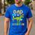 Dad Of The Birthday Boy Family Matching Dinosaur Squad Men's Casual T-Shirt Royal Blue