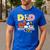 Dad Birthday Boy Farm Animal Farming Farmer Family B-Day Men's Casual T-Shirt Royal Blue