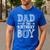 Dad Of The Birthday Boy Father Papa Family Matching Men's Casual T-Shirt Royal Blue