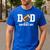 Dad Of The Birthday Boy Football Lover First Birthday Party Men's Casual T-Shirt Royal Blue