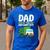 Dad Of The Birthday Boy Garbage Truck Birthday Party Men's Casual T-Shirt Royal Blue