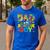 Dad Of The Birthday Boy Master Builder Kids Building Blocks Men's Casual T-Shirt Royal Blue