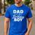 Dad Of The Birthday Boy Matching Family Party Men's Casual T-Shirt Royal Blue