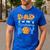 Dad Of The Birthday Boy Milk And Cookies 1 Year Old Men's Casual T-Shirt Royal Blue