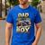 Dad Of The Birthday Boy Monster Truck Family Matching Party Men's Casual T-Shirt Royal Blue
