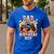 Dad Of The Birthday Boy Monster Truck Birthday Men's Casual T-Shirt Royal Blue Dad Of The Birthday Boy Monster Truck Birthday Men's Casual T-Shirt Royal Blue
