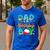 Dad Of The Birthday Boy Ofishally One Family Matching Party Men's Casual T-Shirt Royal Blue