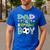 Dad Of The Birthday Boy Soccer Player Game Day Men's Casual T-Shirt Royal Blue