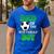 Dad Of The Birthday Boy Soccer Stars Outfit Men's Casual T-Shirt Royal Blue