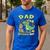 Dad Of The Birthday Boy T Rex Dinosaur Family Party Men's Casual T-Shirt Royal Blue