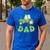 Dad Of The Birthday Boy Tractor Farm Trucks Family Party Men's Casual T-Shirt Royal Blue