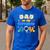 Dad Of The Birthday Boy Two The Moon Space Family Matching Men's Casual T-Shirt Royal Blue