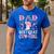 Dad Of The Birthday Cowgirl Pink Disco Rodeo Western Men's Casual T-Shirt Royal Blue