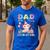 Dad Of The Birthday Girl Axolotl Bday Party Family Men's Casual T-Shirt Royal Blue
