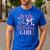 Dad Of The Birthday Girl Bow Cute Pink Matching Family Party Men's Casual T-Shirt Royal Blue
