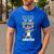 Dad Of The Birthday Girl Boy Cheetah Men's Casual T-Shirt Royal Blue