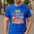 Dad Of The Birthday Girl Candyland Colorful Lollipop Party Men's Casual T-Shirt Royal Blue