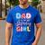 Dad Of The Birthday Girl Family Summer Beach Birthday Party Men's Casual T-Shirt Royal Blue