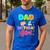 Dad Of The Birthday Girl Painting Art Birthday Girl Family Men's Casual T-Shirt Royal Blue
