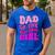 Dad Of The Birthday Girl Party Girls Daddy Birthday Party Men's Casual T-Shirt Royal Blue