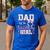 Dad Of The Birthday Girl Pink Bow Flower Birthday Girl Men's Casual T-Shirt Royal Blue