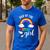 Dad Of The Birthday Girl Rainbow B-Day Matching Family Men's Casual T-Shirt Royal Blue