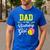 Dad Of The Birthday Girl Softball Player Theme B-Day Daddy Men's Casual T-Shirt Royal Blue
