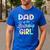 Dad Of The Birthday Girl Tie Dye Girl Bday Party Men's Casual T-Shirt Royal Blue