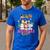 Dad Of The Birthday Girl Zoo Theme Animal Party Safari Cool Men's Casual T-Shirt Royal Blue