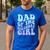 Dad Of The Birthday Girls Teens Kid Family Matching Birthday Men's Casual T-Shirt Royal Blue