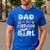 Dad Of The Birthday Mermaid Girl Family Matching Party Men's Casual T-Shirt Royal Blue