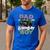 Dad Of The Birthday Monster Truck Family Matching Party Men's Casual T-Shirt Royal Blue
