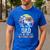 Dad Of The Birthday Party Outfit Dinosaur Daddy Men's Casual T-Shirt Royal Blue