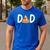 Dad Birthday Pizza 1st Birthday Pizza Family Matching Men's Casual T-Shirt Royal Blue