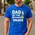 Dad Of The Birthday Snake Themed Birthday Party Men's Casual T-Shirt Royal Blue