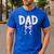 Dad Birthday Squad Matching Coquette Bow Family Party Men's Casual T-Shirt Royal Blue