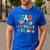 Dad Of The Birthday Twins Boys Girls Party Retro Bday Men's Casual T-Shirt Royal Blue