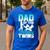 Dad Of The Birthday Twins Celebrate Cute Twin Father Daddy Men's Casual T-Shirt Royal Blue Dad Of The Birthday Twins Celebrate Cute Twin Father Daddy Men's Casual T-Shirt Royal Blue