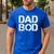 Dad BOD Rough Strong 90s Stencil Text Men's Casual T-Shirt Royal Blue