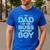 Dad Of The Boss Birthday Party Outfit Like A Boss Daddy Men's Casual T-Shirt Royal Blue