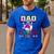 Dad Of The Bowler Girl Matching Family Bowling Birthday Men's Casual T-Shirt Royal Blue