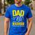 Dad Of A Childhood Cancer Warrior Childhood Cancer Awareness Men's Casual T-Shirt Royal Blue