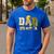 Dad Construction Excavator Kids Matching Family Party Men's Casual T-Shirt Royal Blue