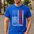 Dad Dance She Get It From Me Proud Dancer Dad USA Flag Men Men's Casual T-Shirt Royal Blue