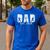 Dad Est 2026 Baseball Dad To Be New Baby Daddy Father's Day Men's Casual T-Shirt Royal Blue